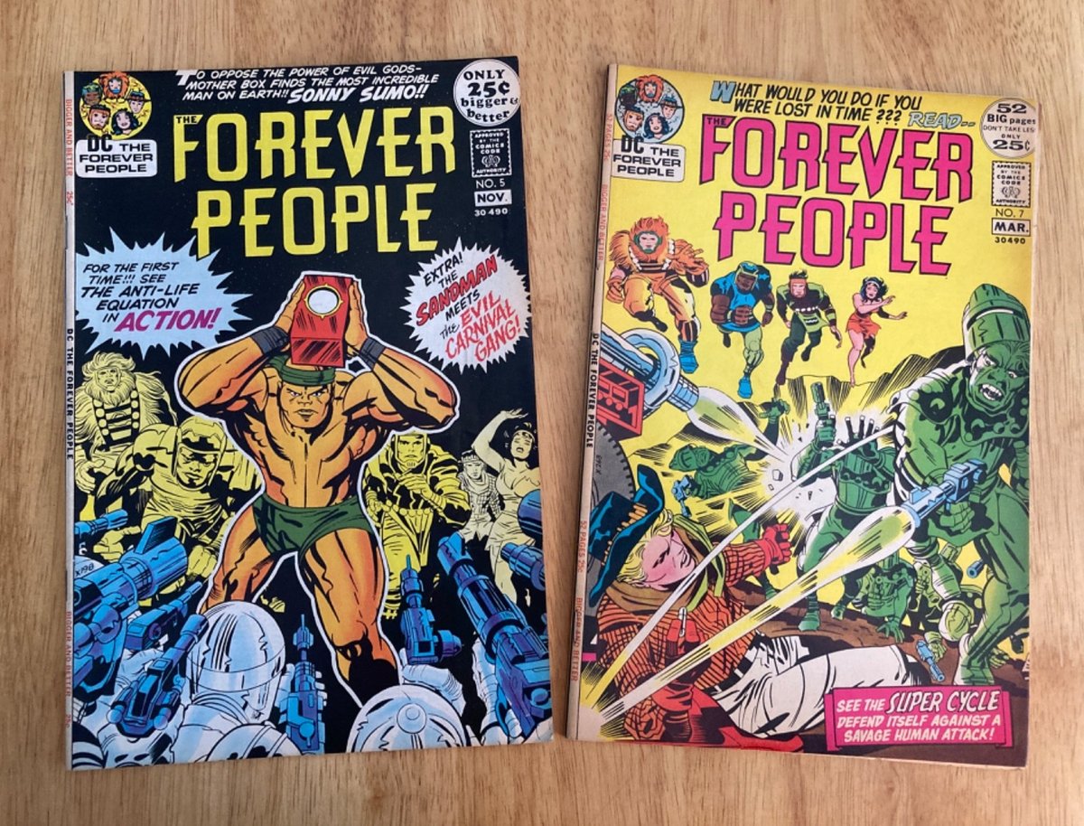 2 Jack Kirby FOREVER PEOPLE: #5 (FN++), 7 (Bello, ma qualche "abbronzatura Marvel")