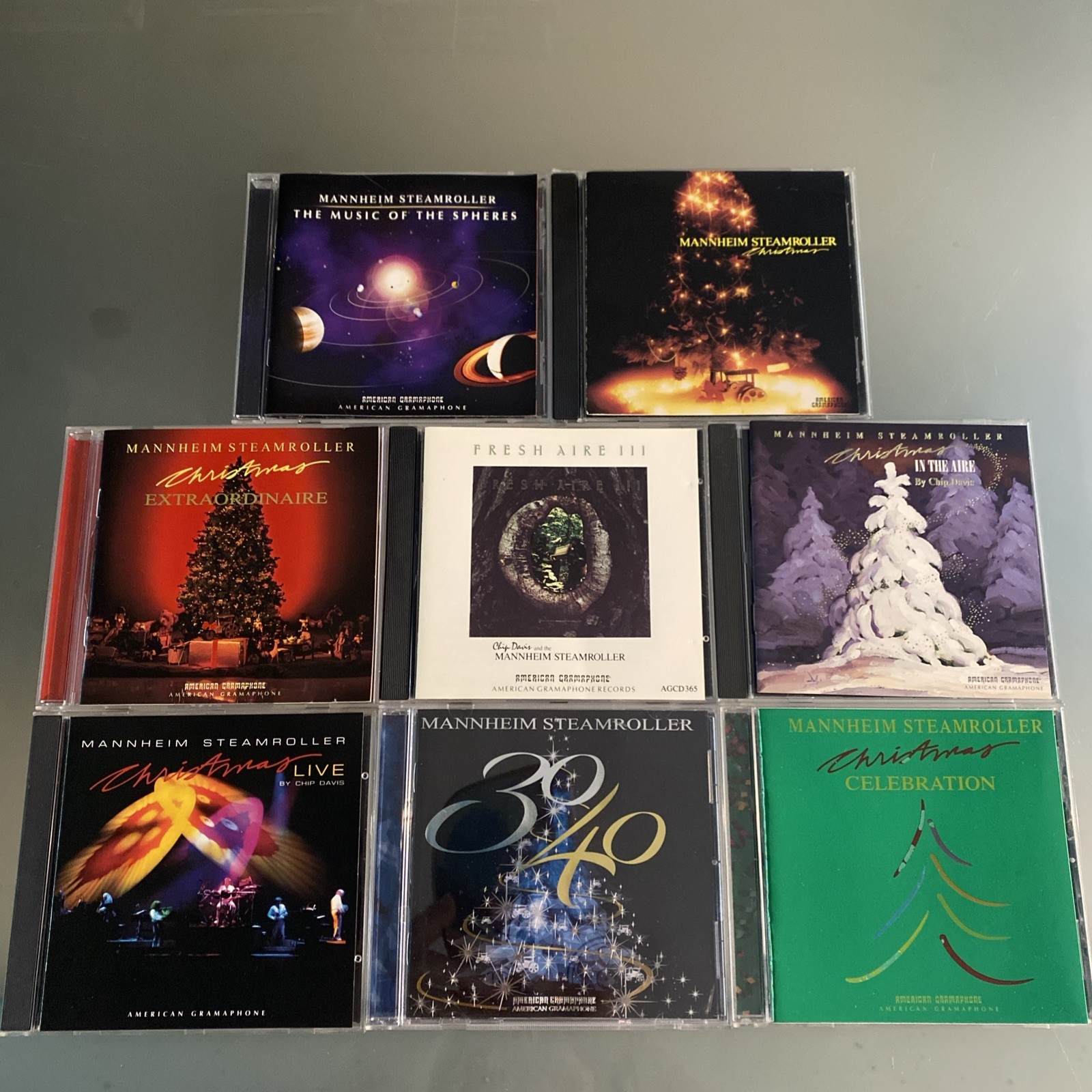 Mannheim Steamroller 8 LOT: Music of the Spheres, Fresh Aire III, 6 Christmas CD