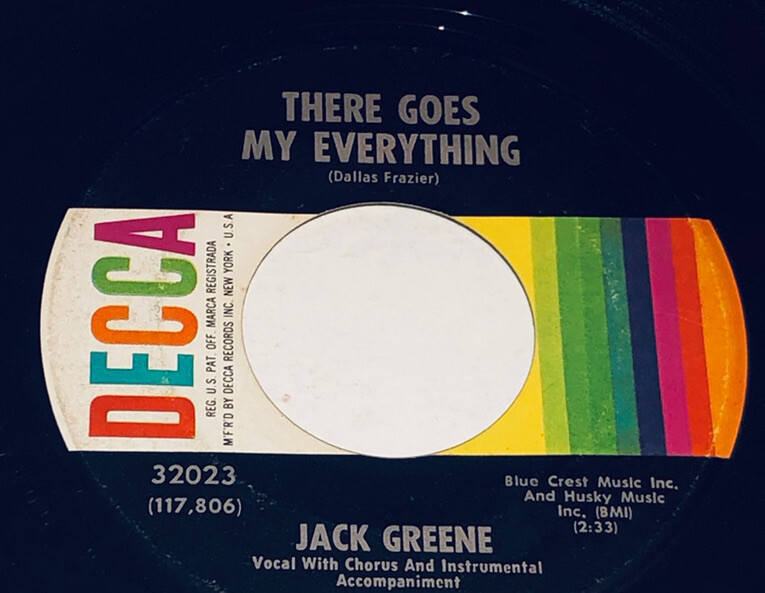 Jack Greene There Goes My Everything   The Hardest Easy Thing 45 Rpm 231Z19