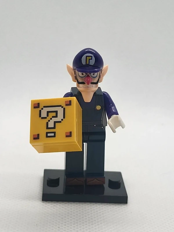 Figurine type lego - Super Mario - Waluigi (Lego-style Figure)