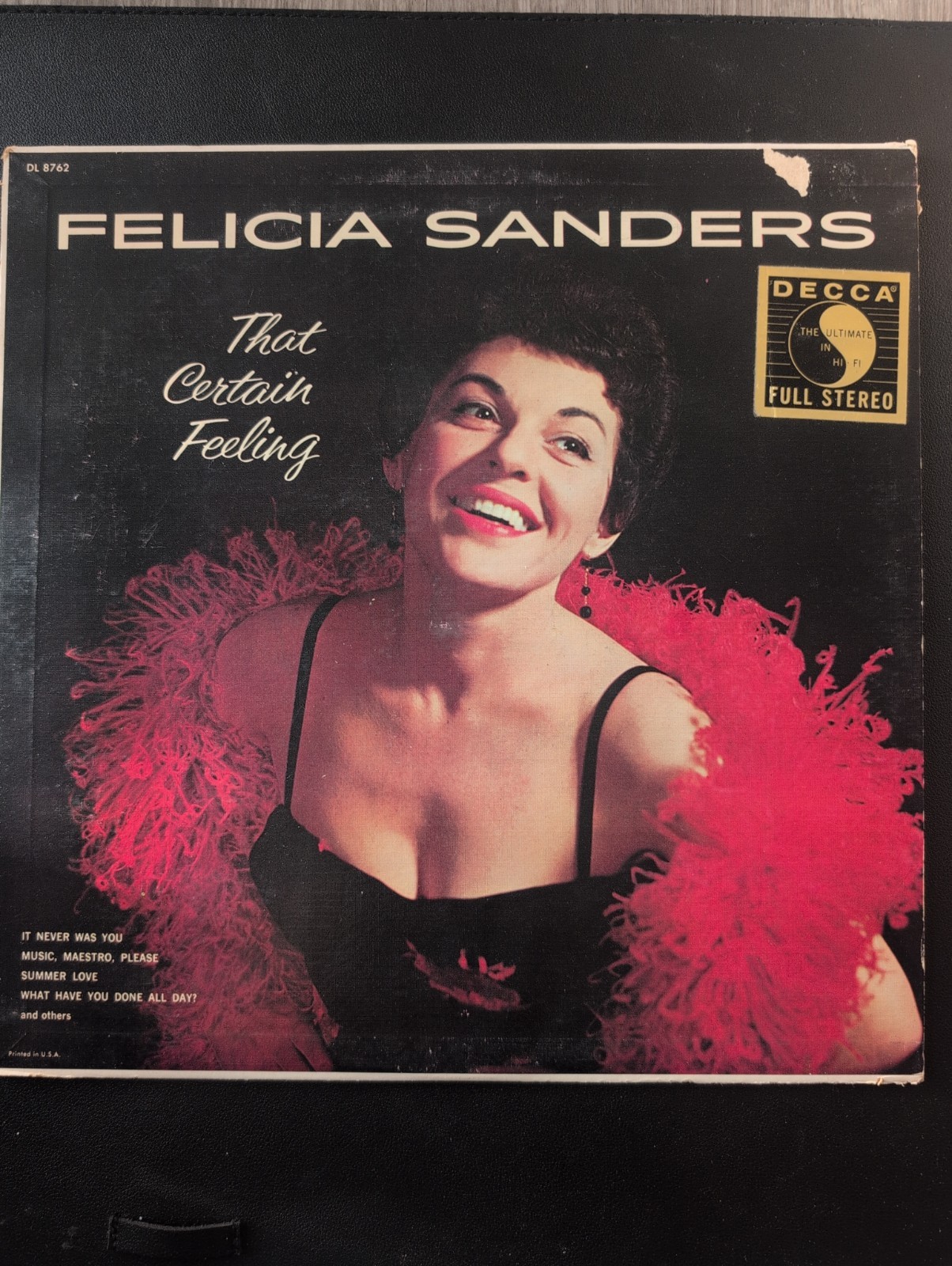 FELICIA SANDERS - That Certain Feeling - 1958 Decca DL 78762 Stereo