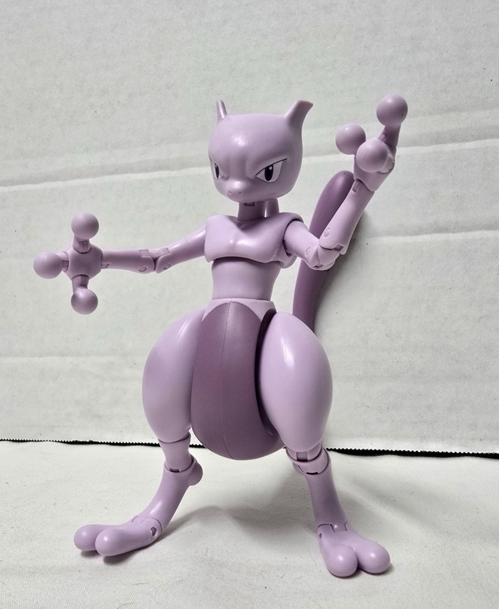 Jazwares Pokemon Mewtwo Action Figure Super Articulated 6 Inch Toy Pkw2417
