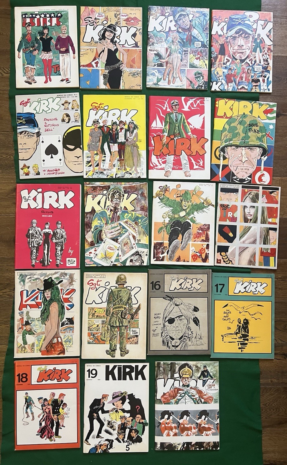 Sgt. Kirk 1/61 COMPLETA Ed. Ivaldi Hugo Pratt 1967-1970 Collezione Completa