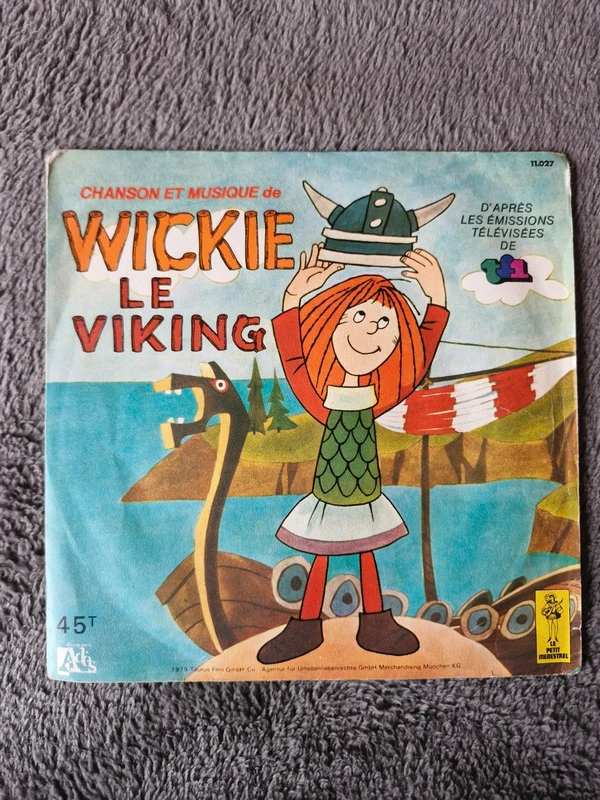 Vinyle 45T Wickie le Viking