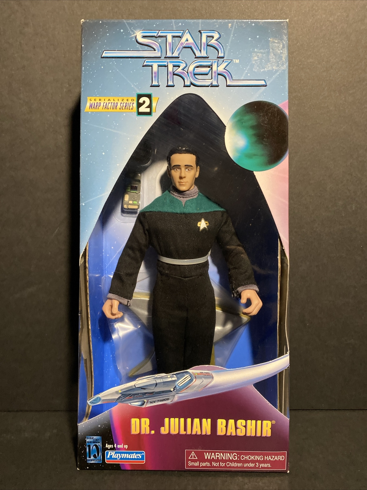 Julian Bashir 9" Star Trek: Movie Edition Collector Series - Playmates 1997- NEW