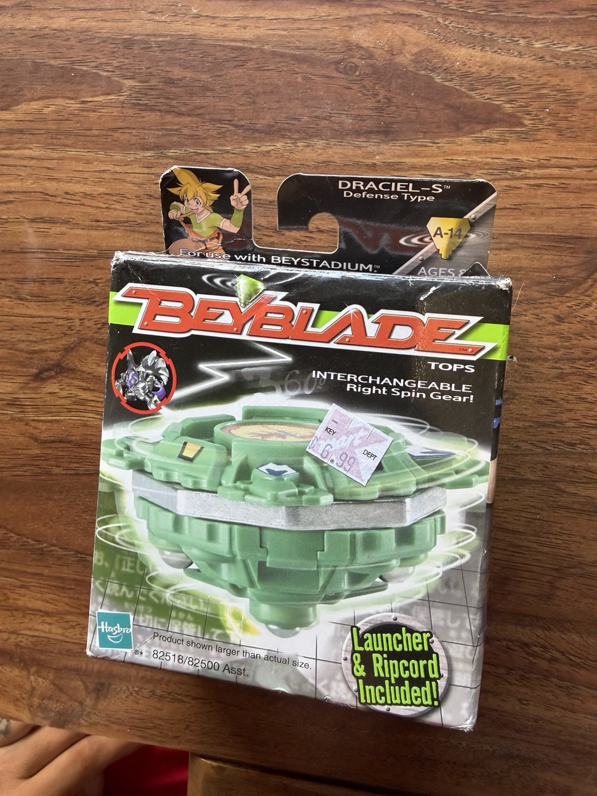 Manuale Vintage Hasbro Beyblade Draciel-S A-14 2001 Box Launcher Ripcord