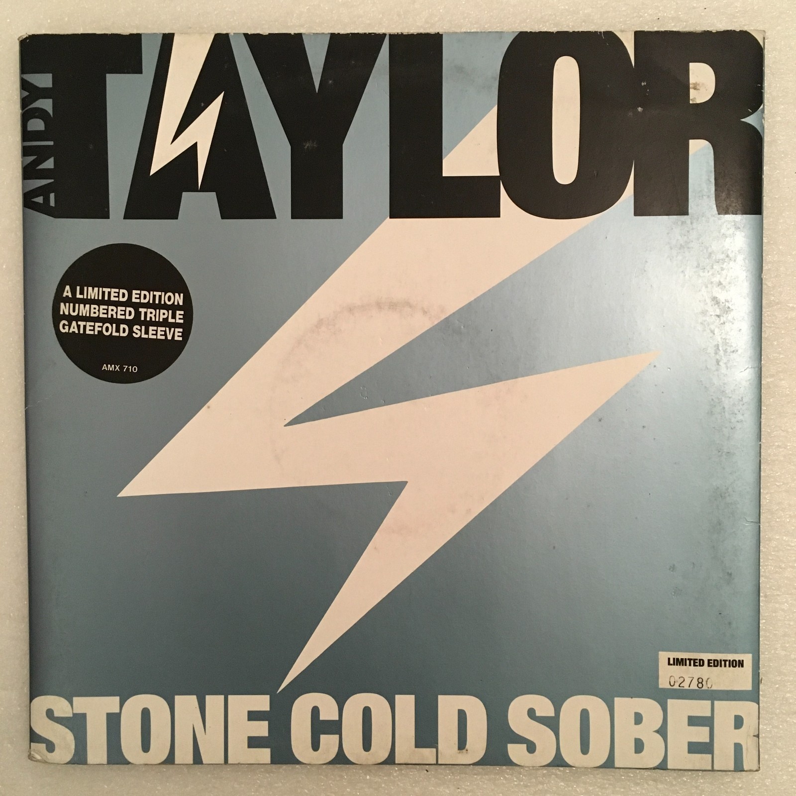 ANDY TAYLOR - STONE COLD SOBER 12" LTD EDITION SLEEVE NUMBERED