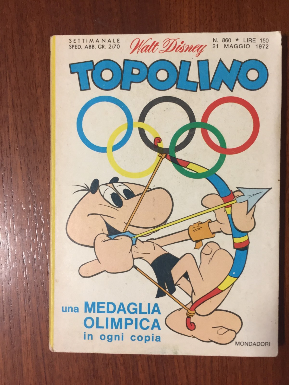 TOPOLINO N° 860 - 21 MAGGIO 1972, CON I BOLLINI, BUONO/OTTIMO.