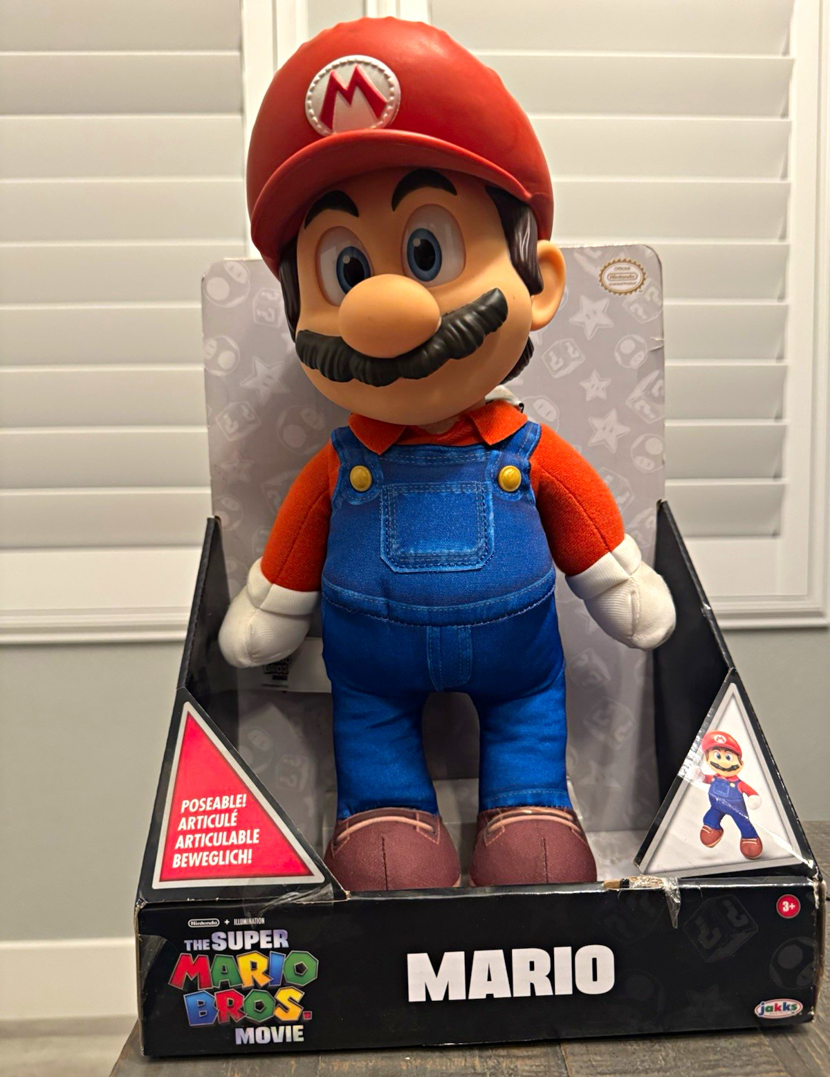 JAKKS Pacific Mario Super Mario Bros Movie 14" personaggio peluche posabile