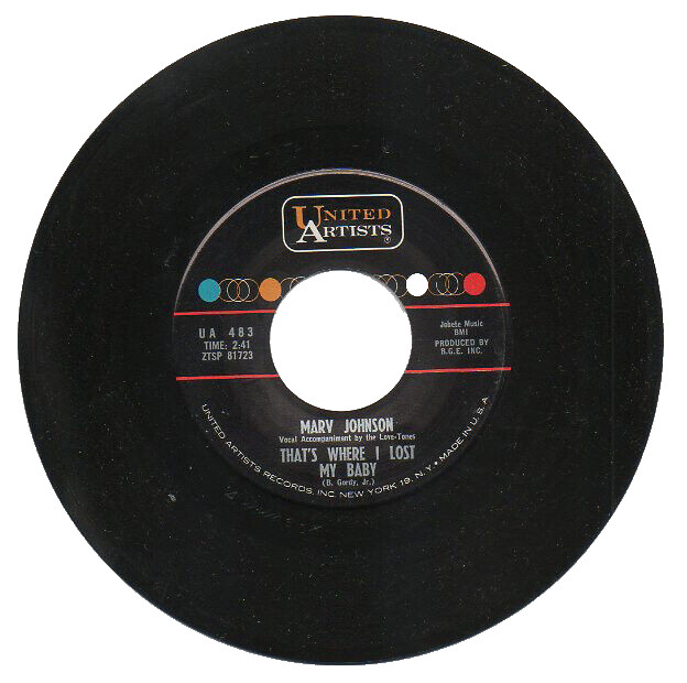 MARV JOHNSON 45RPM LET YOURELF GO / THAT'S WHERE I LOST MY BABY Northern Soul M-