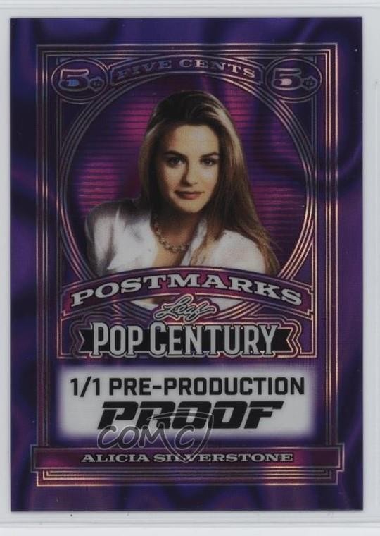 2026 Foglia Metallo Pop Century Francobolli 1/1 Alicia Silverstone #P-AS1 0u8i