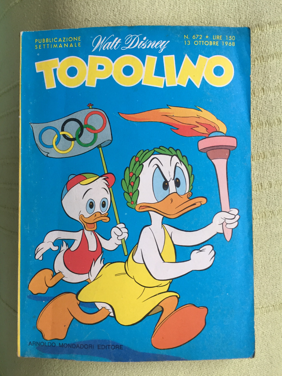 TOPOLINO N° 672 - 13 OTTOBRE 1968, CON I BOLLINI. OTTIMO!