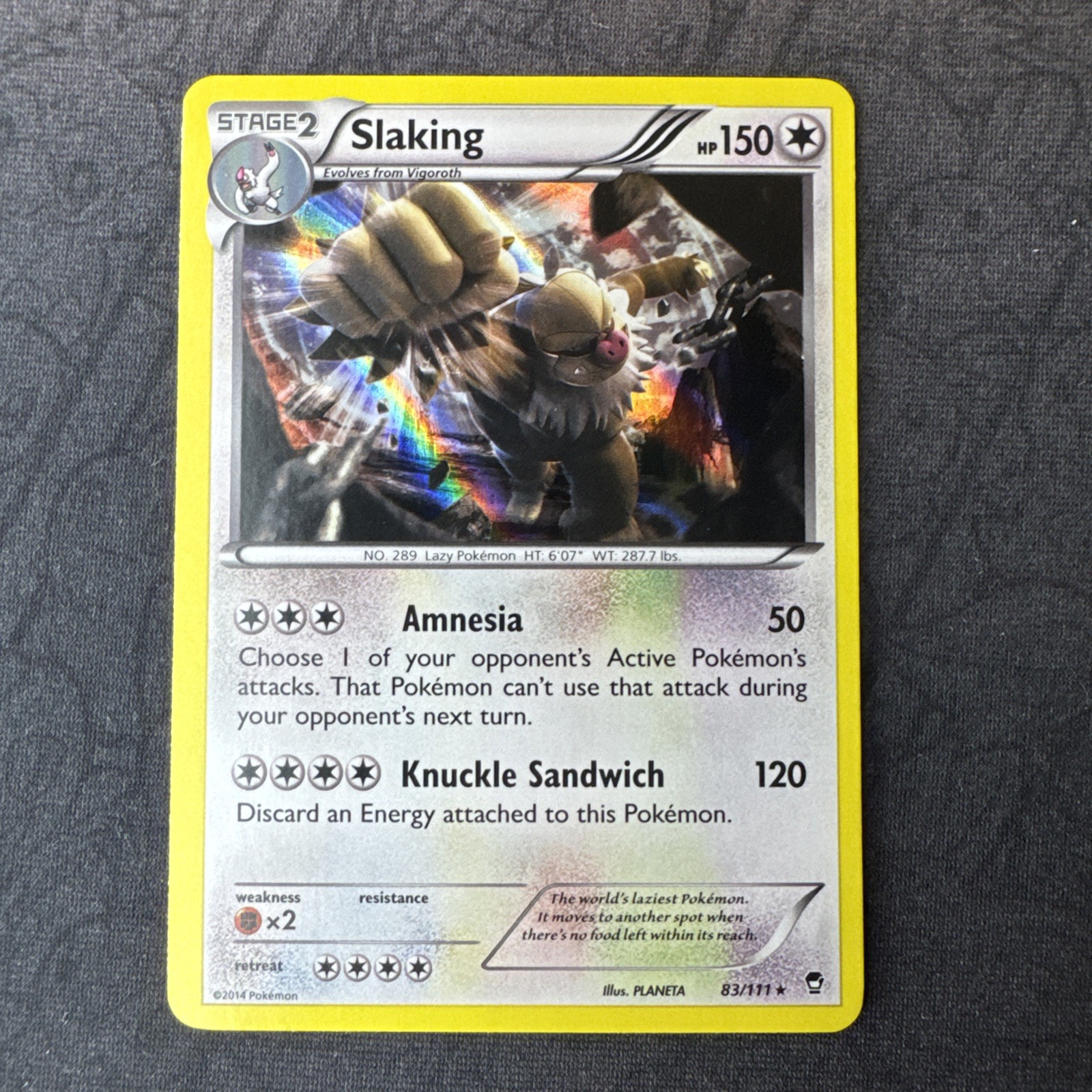 Slaking 83/111 XY - Pugni Furiosi Holo XY Pokemon MJ