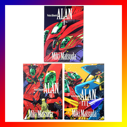 ALAN Set di 3 MECHA Sci-Fi MANGA BOOK Doujinshi MIKI MATSUDA Action ROBOT NUOVO