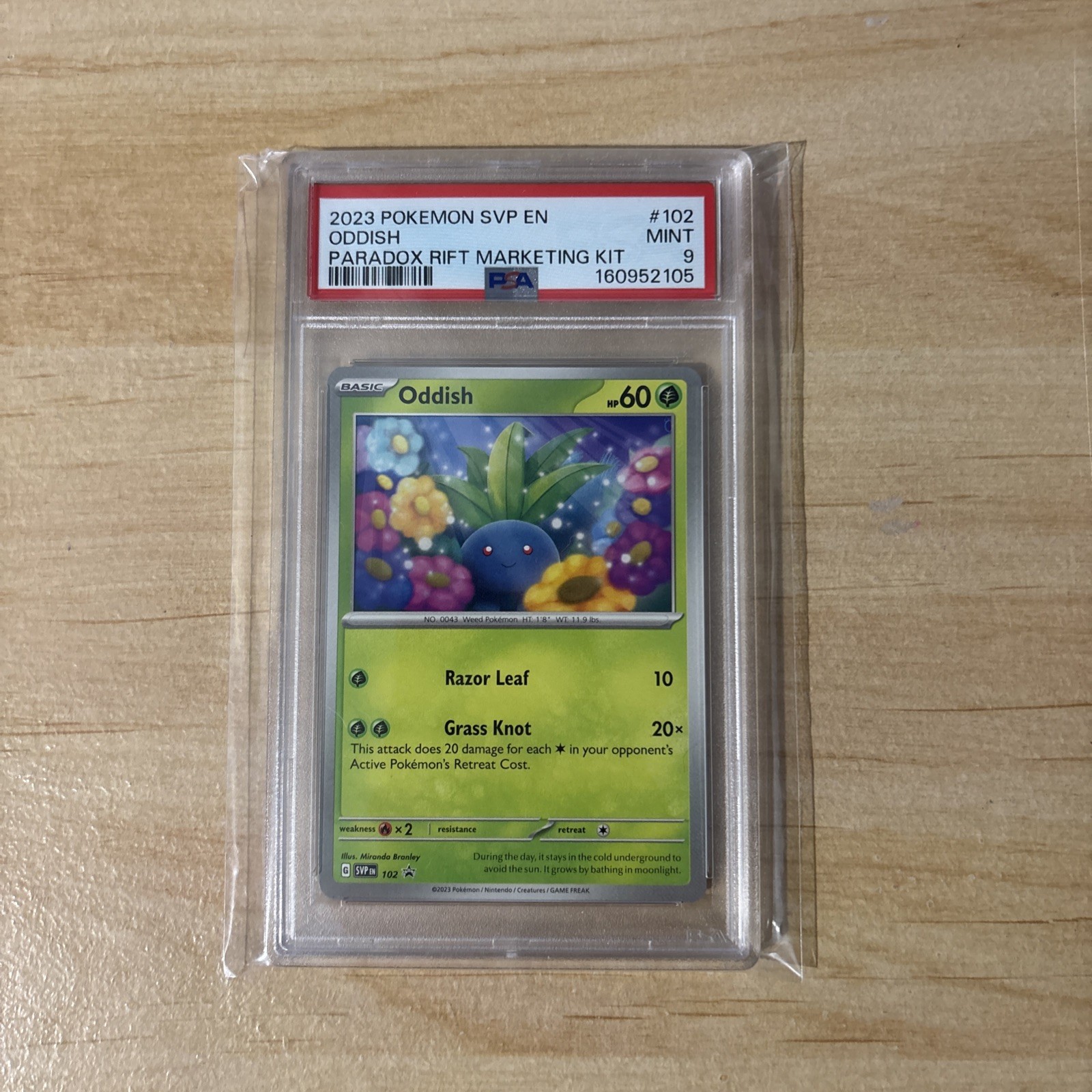 Oddish 102/182 Paradox Rift Marketing Kit Pokemon PSA 9