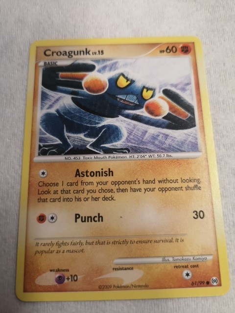 Pokemon 2009 Croagunk Arceus Platinum 61/99 Non-Holo
