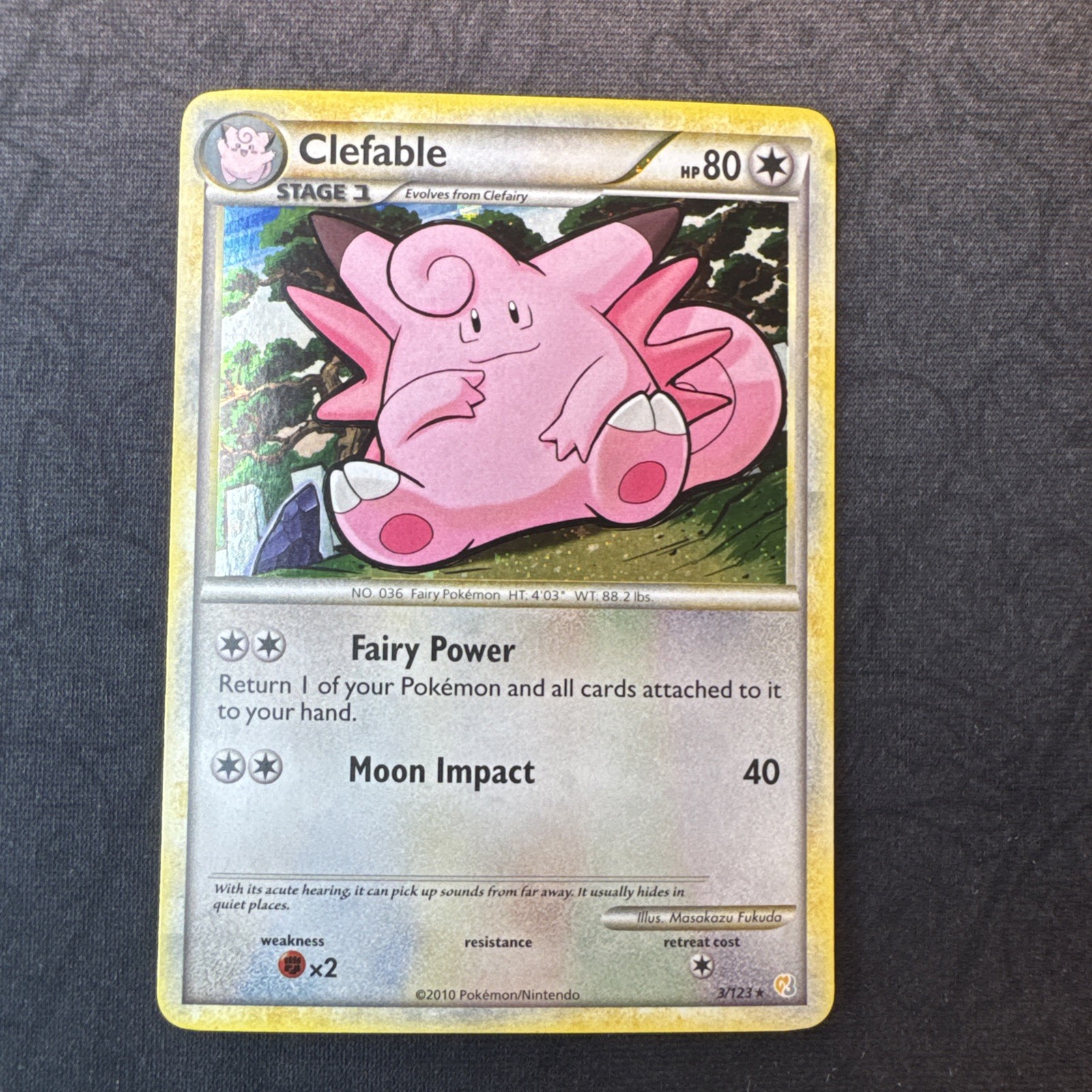 Clefable 3/123 Heartgold & Soulsilver Holo Pokemon