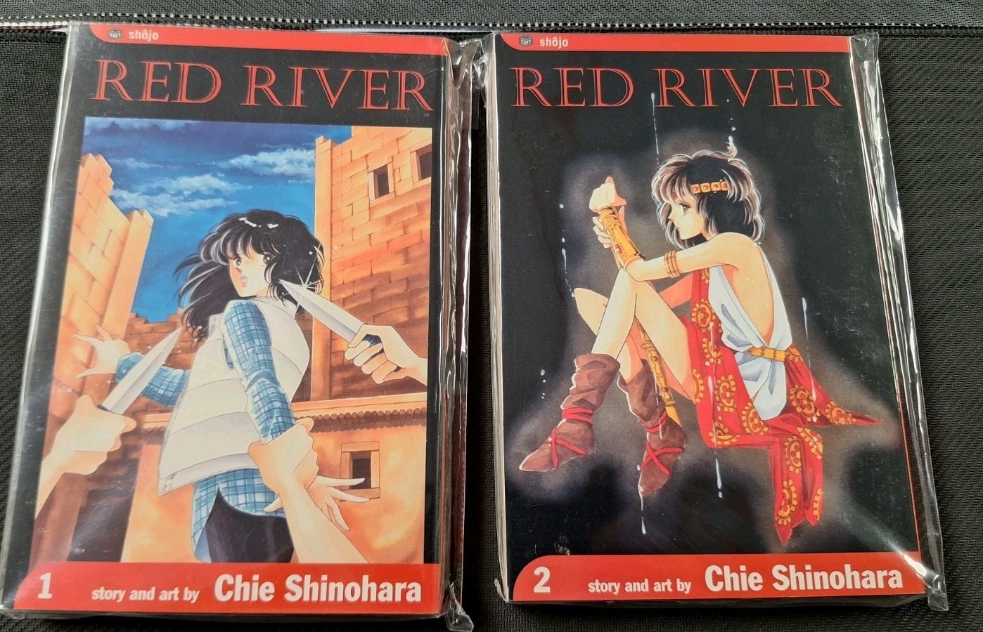 OOP Red River Manga Vol 1 & 2 di Chie Shinohara VIZ Media brossura inglese