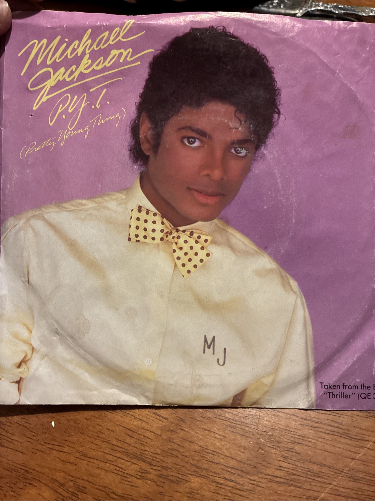 MICHAEL JACKSON 45 RPM - P.Y.T.  / WORKING DAY AND NIGHT - EPIC 1982