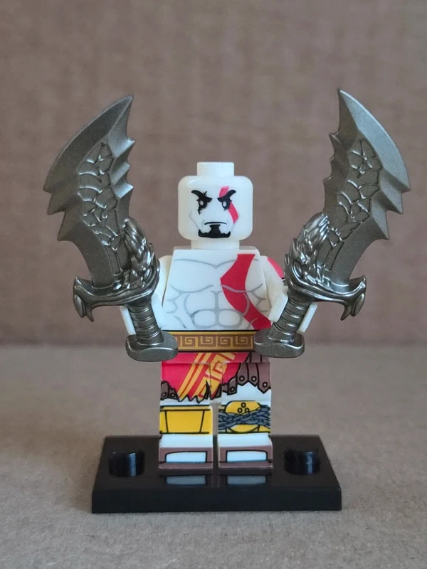 God of War Kratos minifigure compatibili con basi Lego