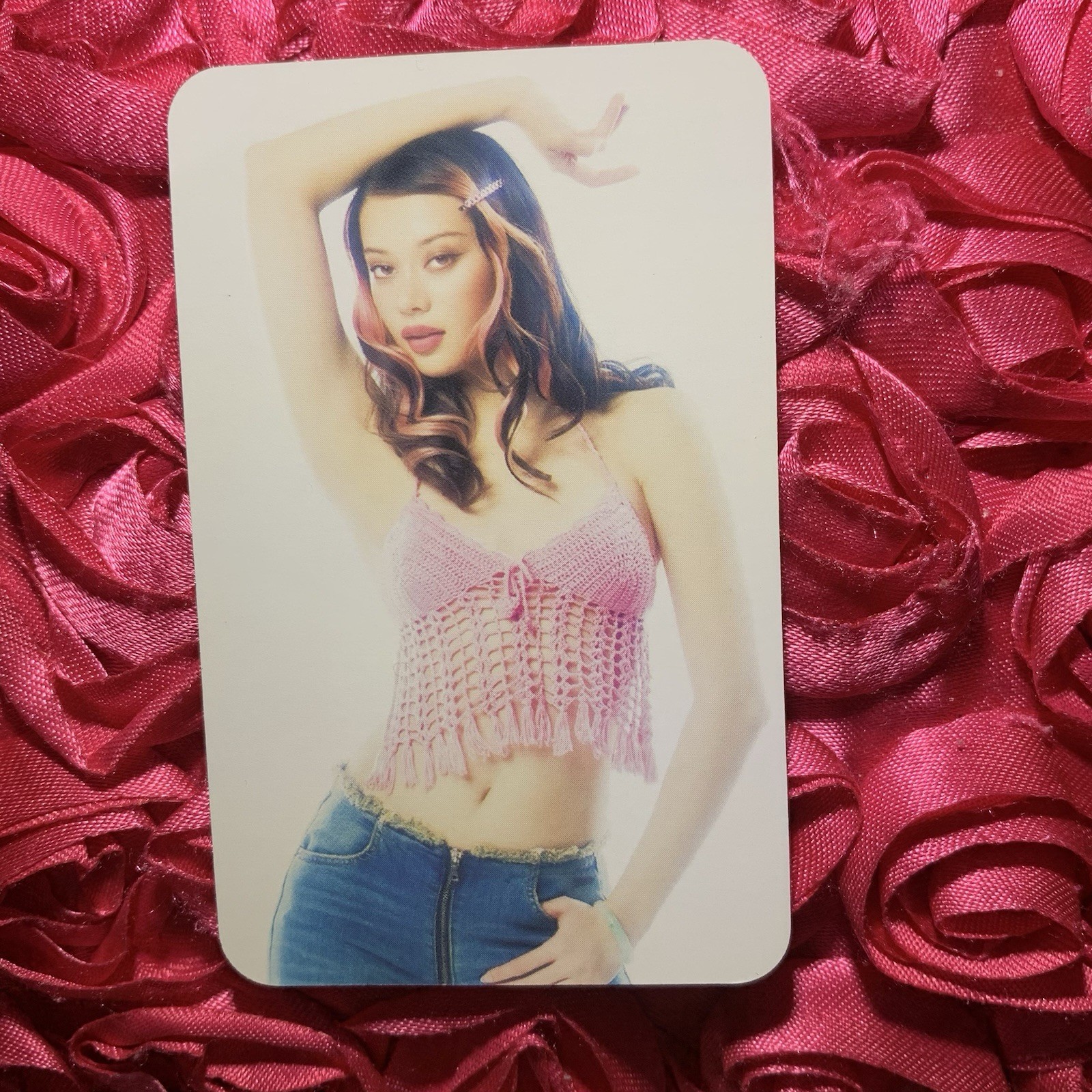Megan KATSEYE MAD HOT K-Pop Idolo Foto RAGAZZA Carta Dea Rosa