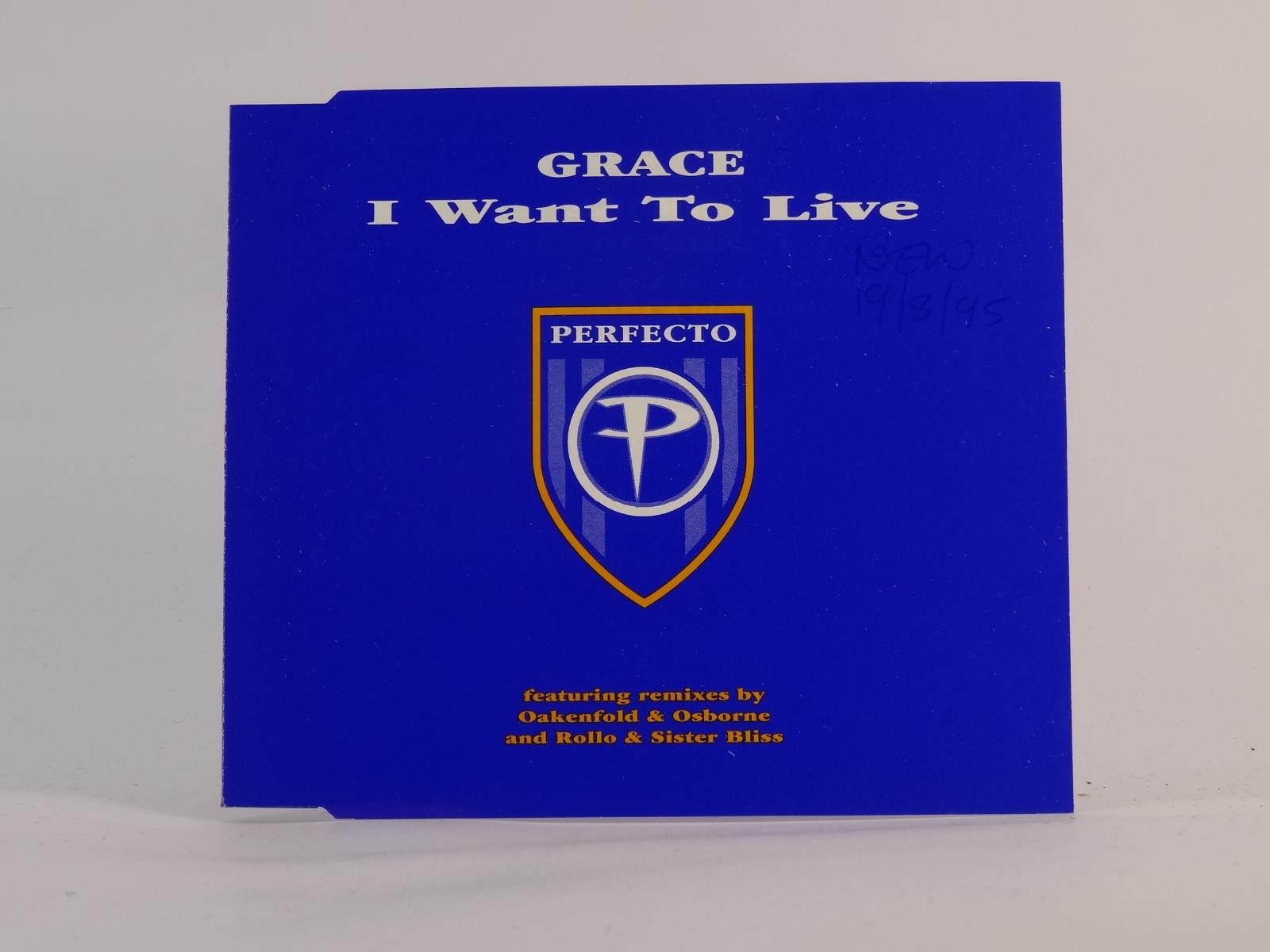 GRACE I WANT TO LIVE (G55) 4 Track CD Single including Picture Sleeve PERFECTO