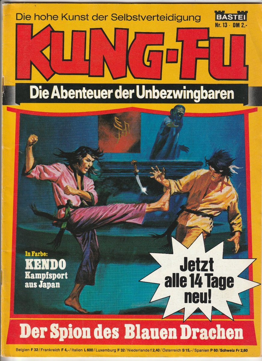 ✪ KUNG-FU #13 La spia dell'azzurro... + Parte centrale, Bastione 1976 COMICHEFT Z1-