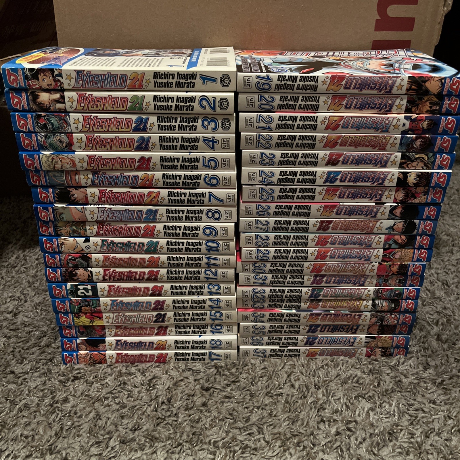 Eyeshield 21 Manga Volumi 1-37 Inglese Completo Autentico Viz Media
