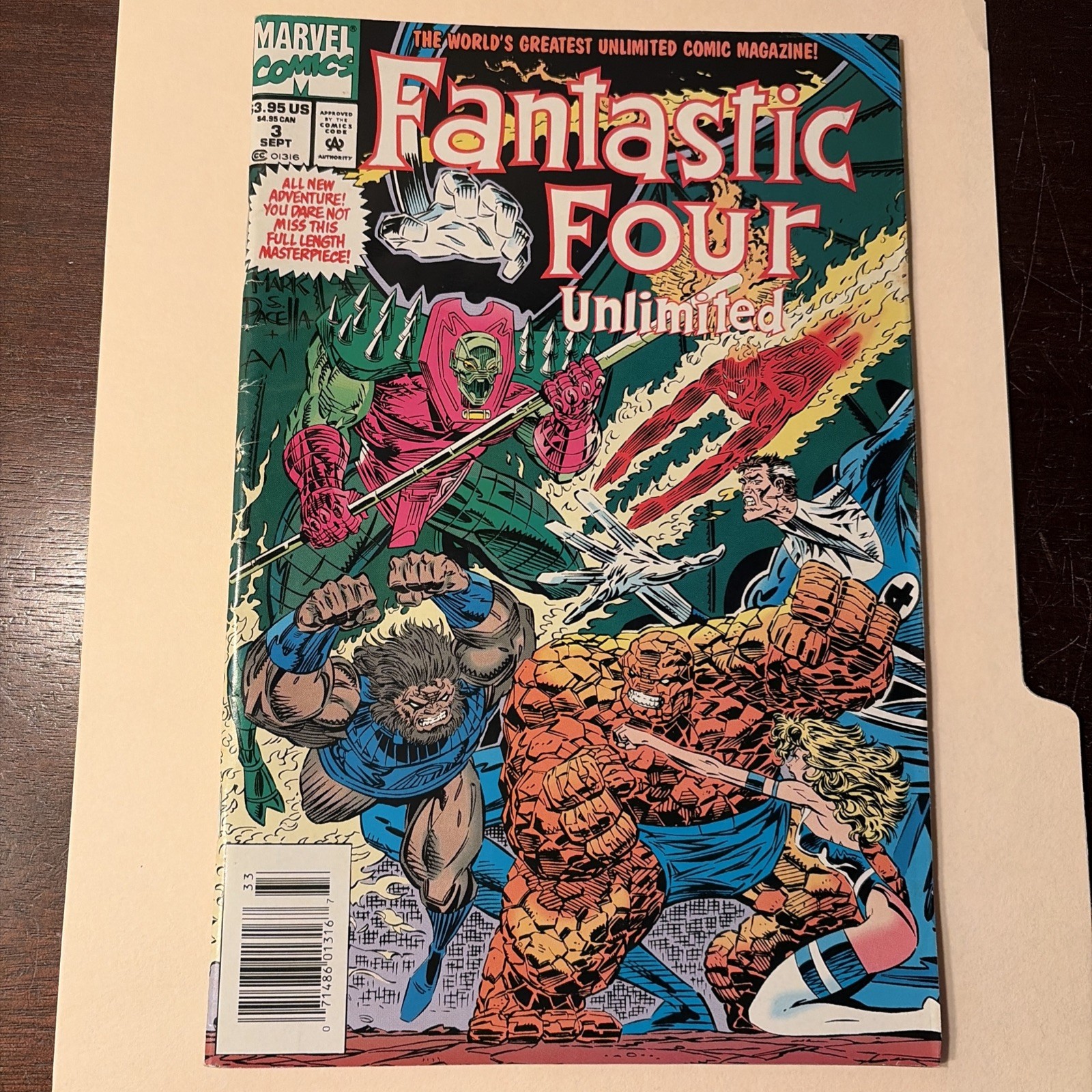 Fantastic Four Unlimited #3 SETTEMBRE 1993 Hudson Stock Paper Ft. Annihilus/Blastaar