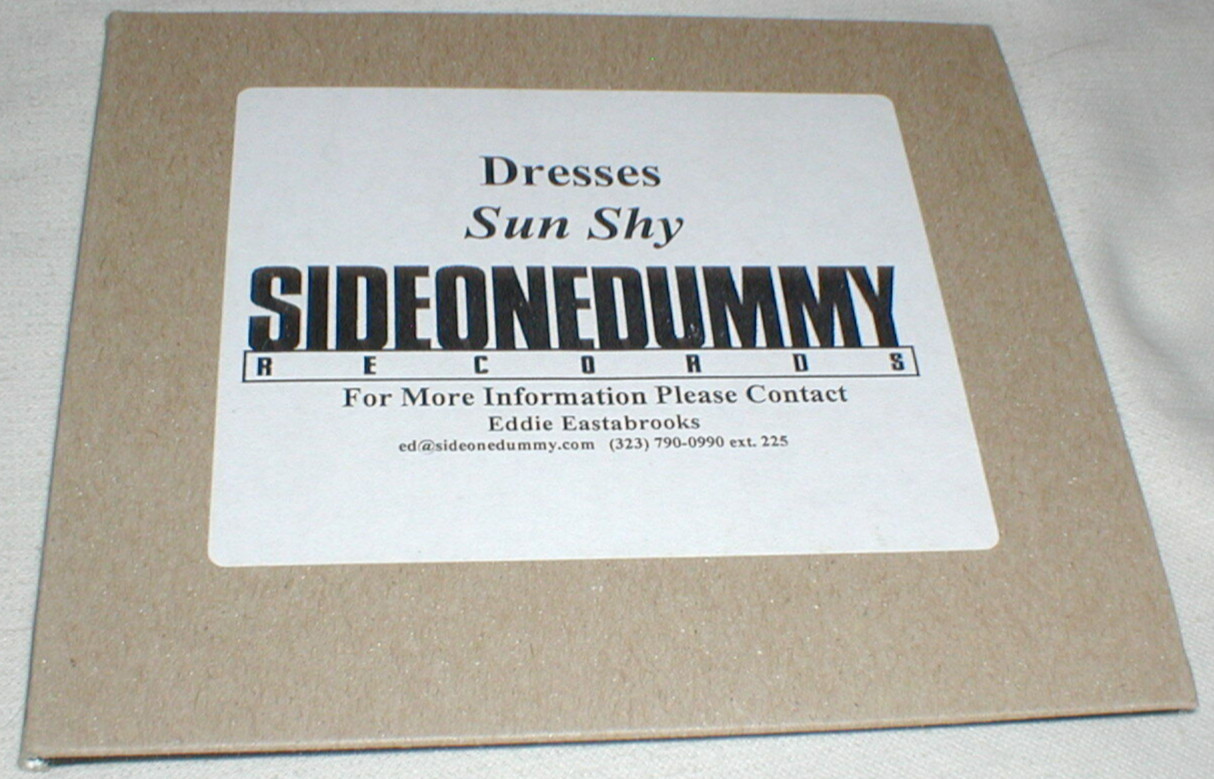 DRESSES Sun Shy (2013) CD Advance Promo Alternative Indie Pop Rock SideOneDummy