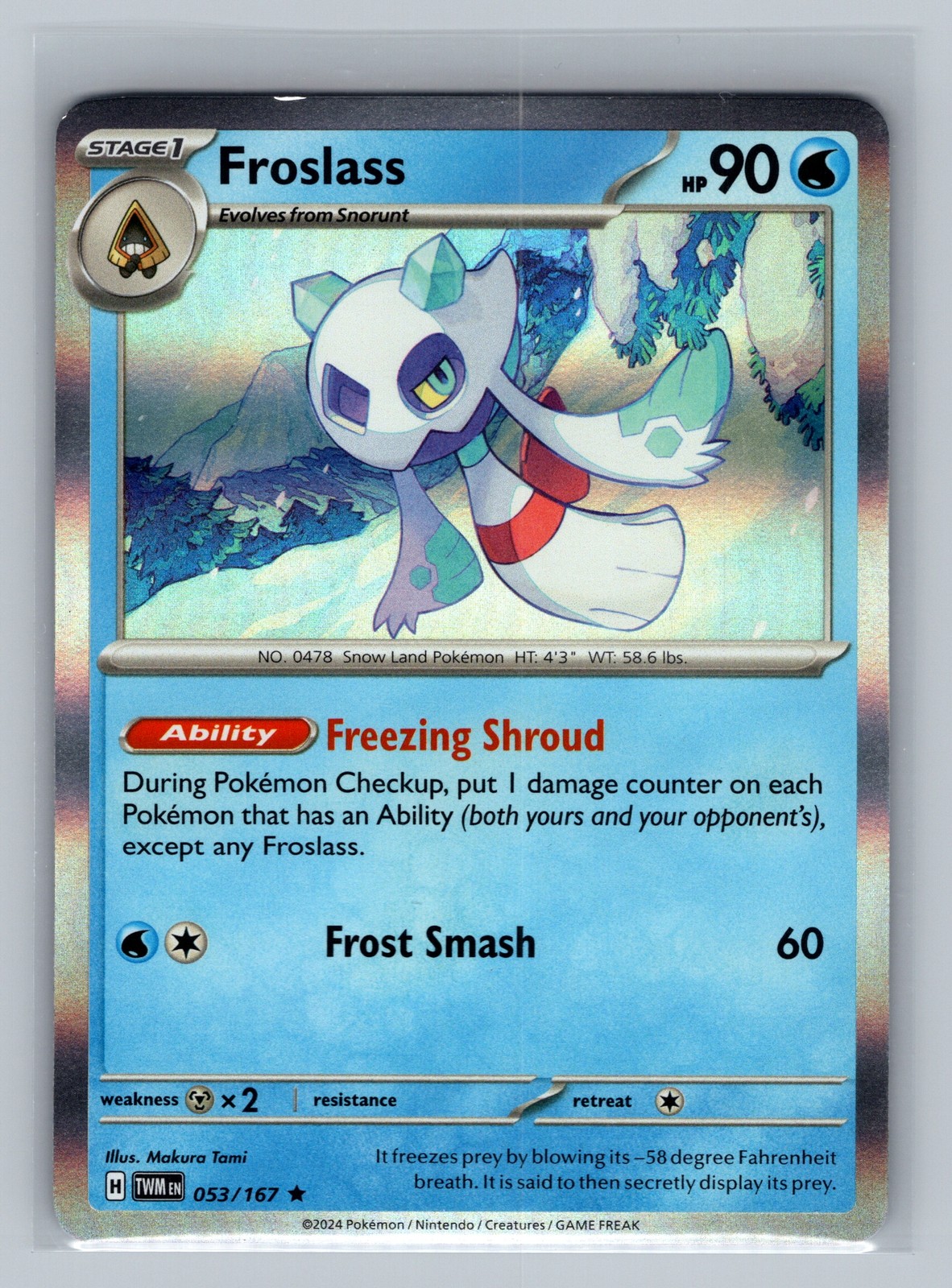 Froslass 053/167 Maschera Crepuscolare Pokémon TCG Rara Holo 2024
