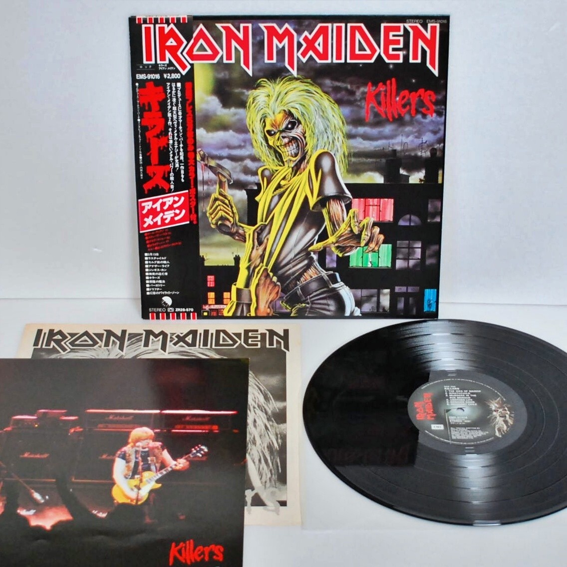 Iron Maiden Killers Disco IN Vinile Obi Poster Heavy Metal Hard Rock Music Japan
