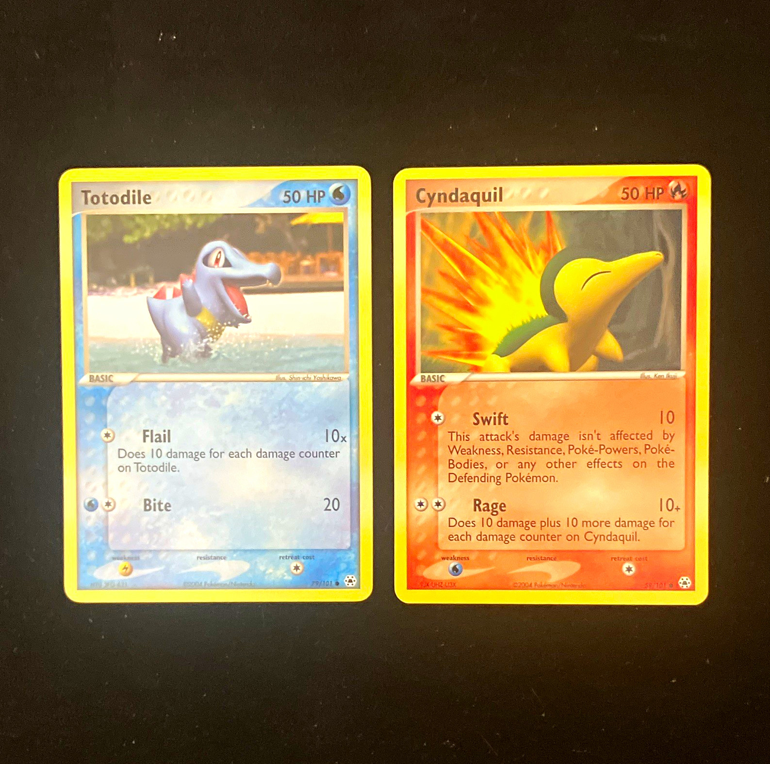 Pokemon TCG EX Hidden Legends 2-Card Lot Totodile 79/101 Cyndaquil 59/101