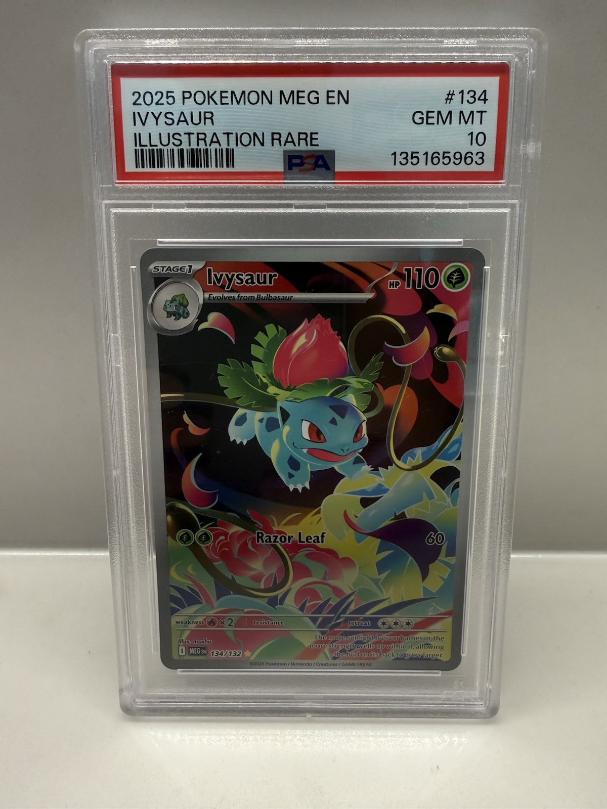 Ivysaur 134/132 Me01: Mega Evolution Holo PSA 10