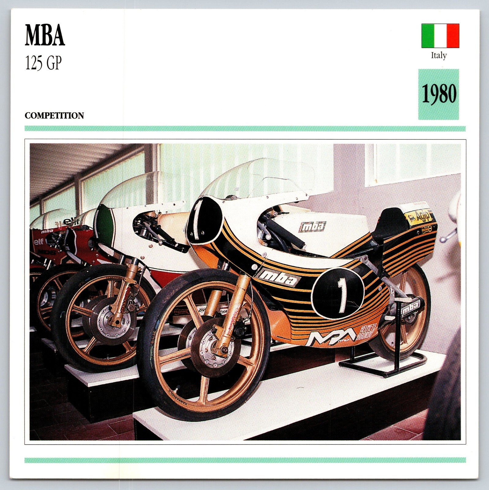 Scheda Moto Atlante MBA 125 GP 1980 Italia Edito Service
