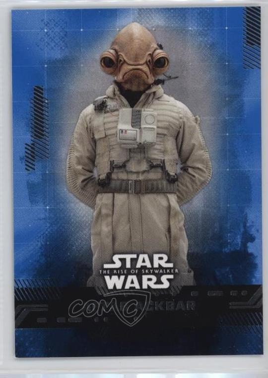2019 Topps Star Wars L'ascesa di Skywalker Serie 1 Blu Aftab Ackbar #14 0p64