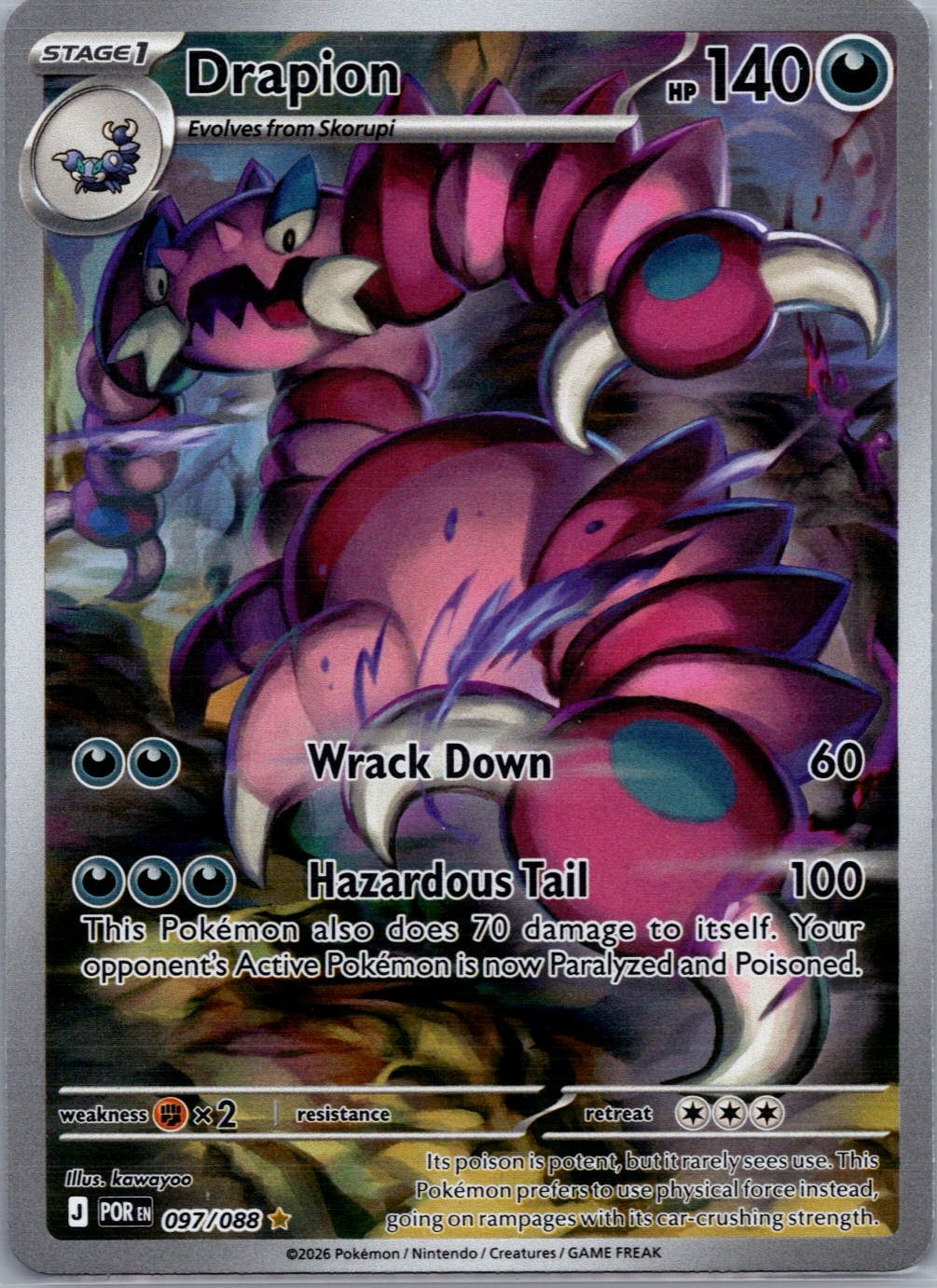 Drapion 097/088 Holo Illustration Rare Perfect Order Pokemon