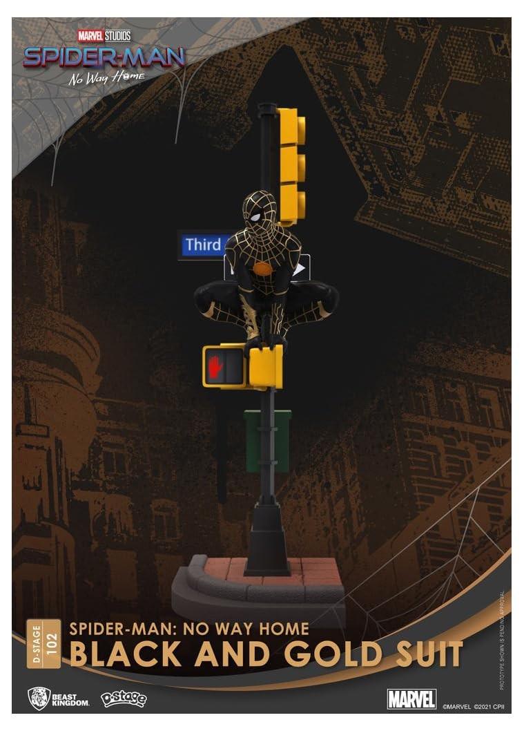 Beast Kingdom Spider-Man: No Way Home: Black & Gold DS-102 D-Stage Diorama Statu
