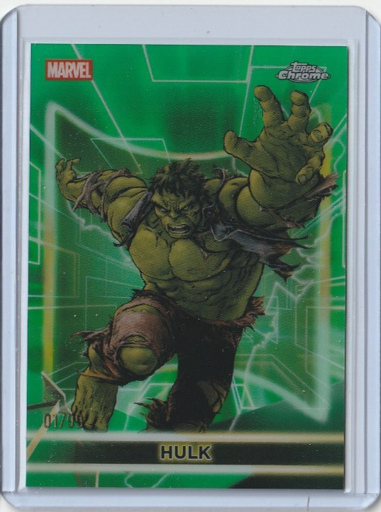2026 MARVEL TOPPS NEON CROMO VERDE PARALLELO /99 #5 HULK 1/1