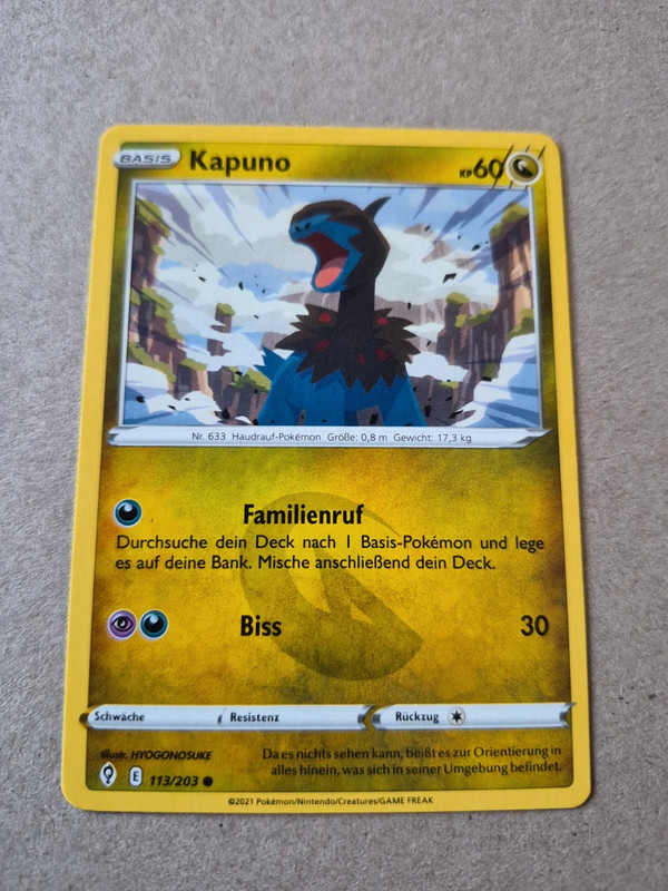 Pokémon Karte Kapuno