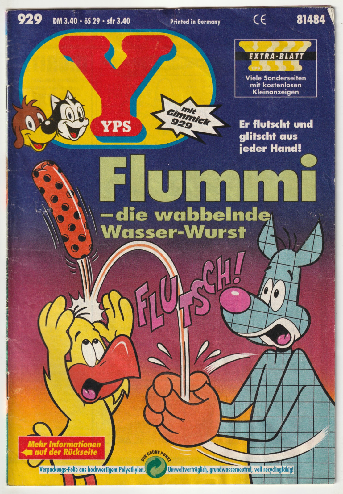 ✪ YPS #929 Flummi senza espediente, Gruner + anno 1993 COMICHEFT Z2