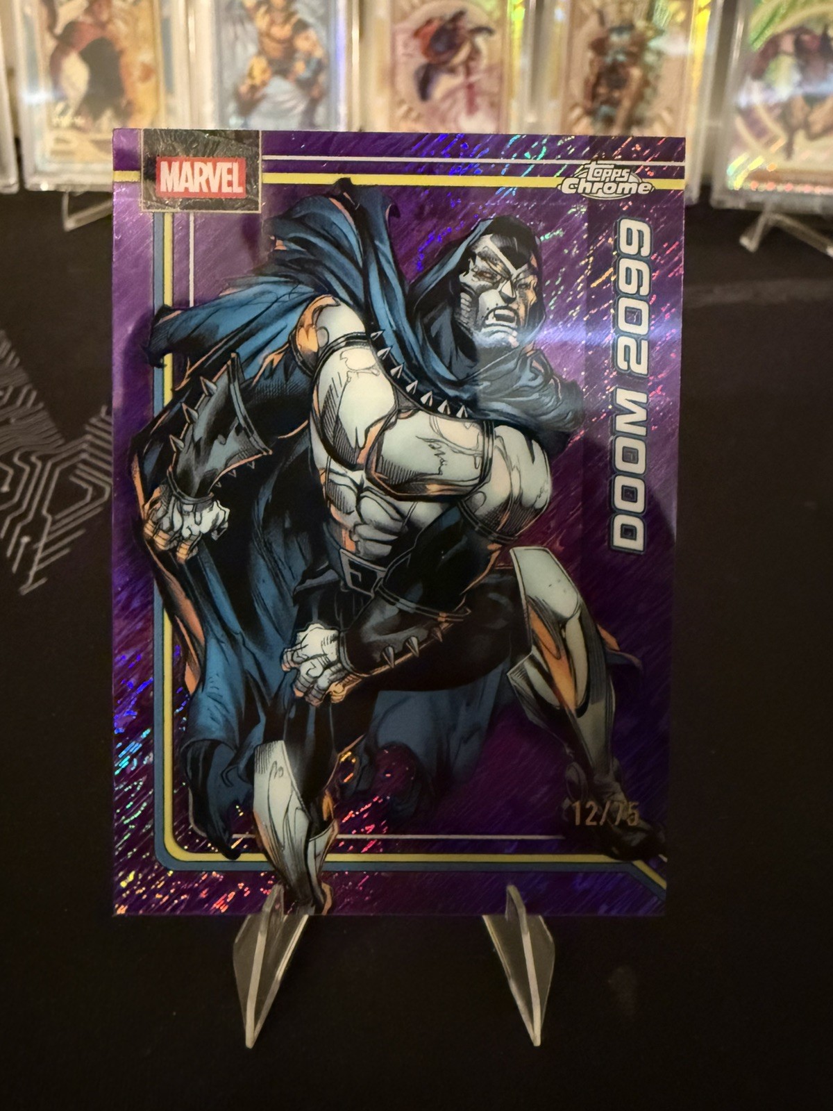 Marvel Topps Chrome Doctor Doom Doom 2099 Serial Numbered 12/75 Card