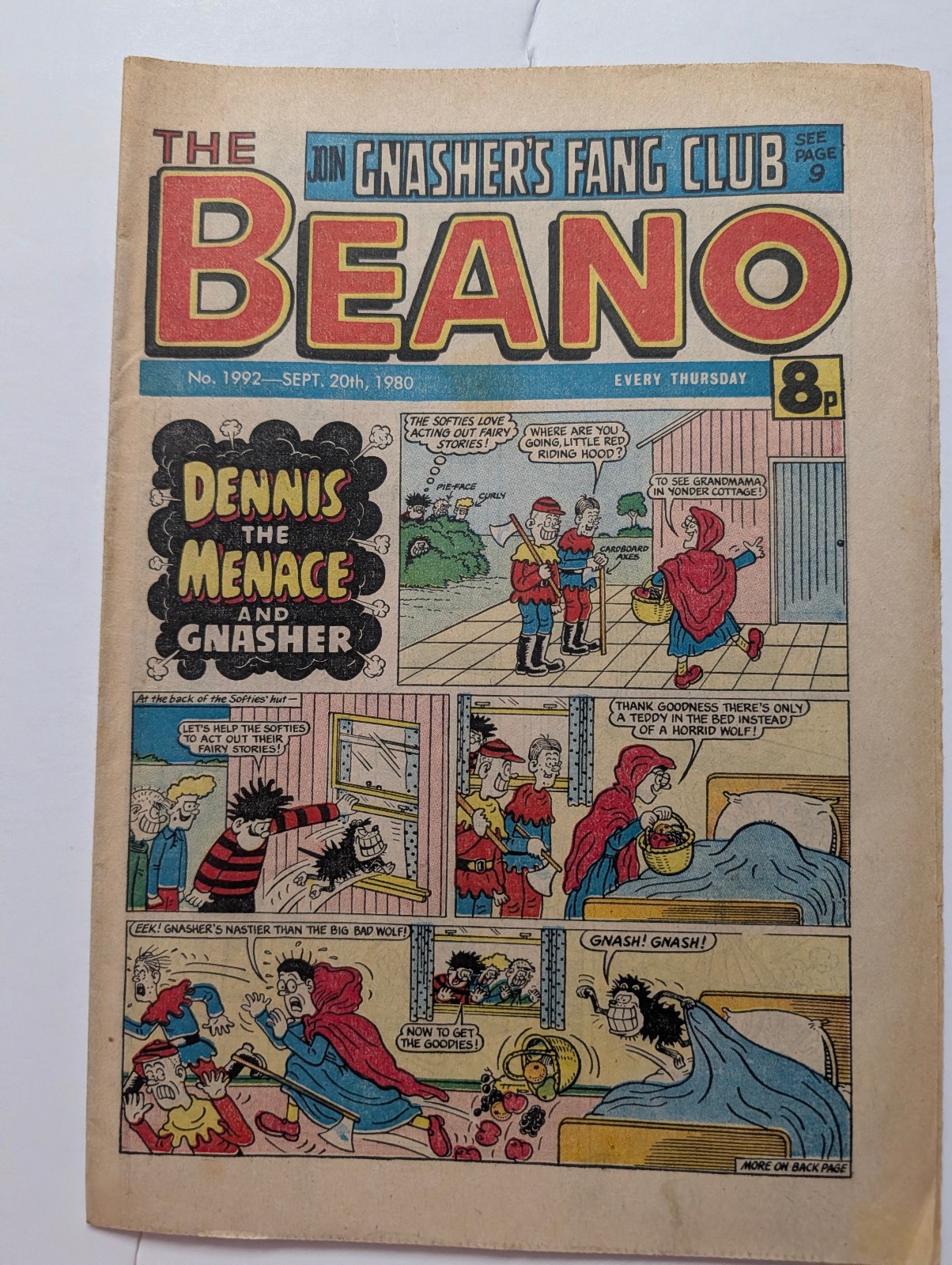 Beano Comic No 1992, September 20th 1980.