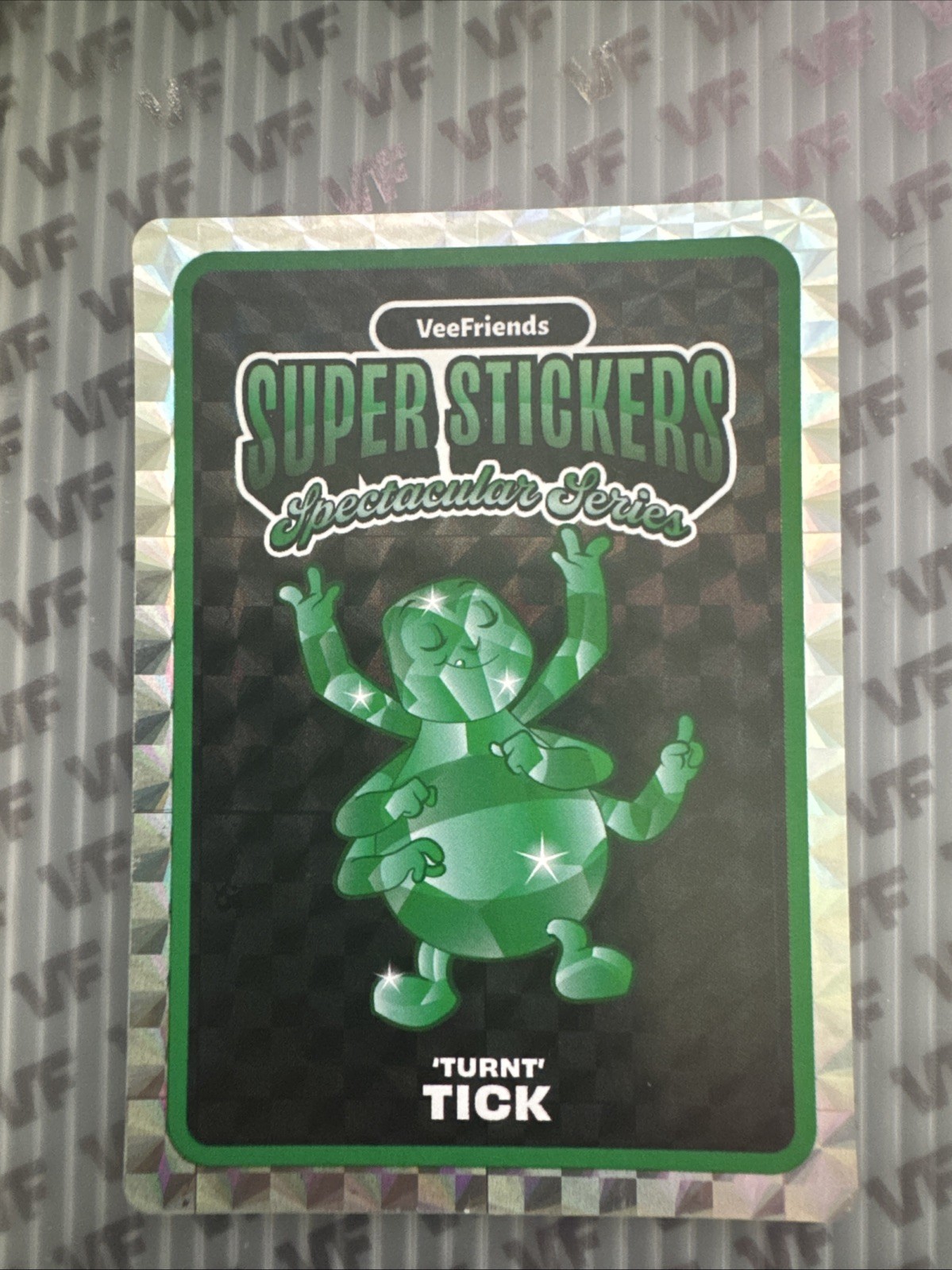 VeeFriends Spectacular Series Super Stickers Turnt Tick Emerald