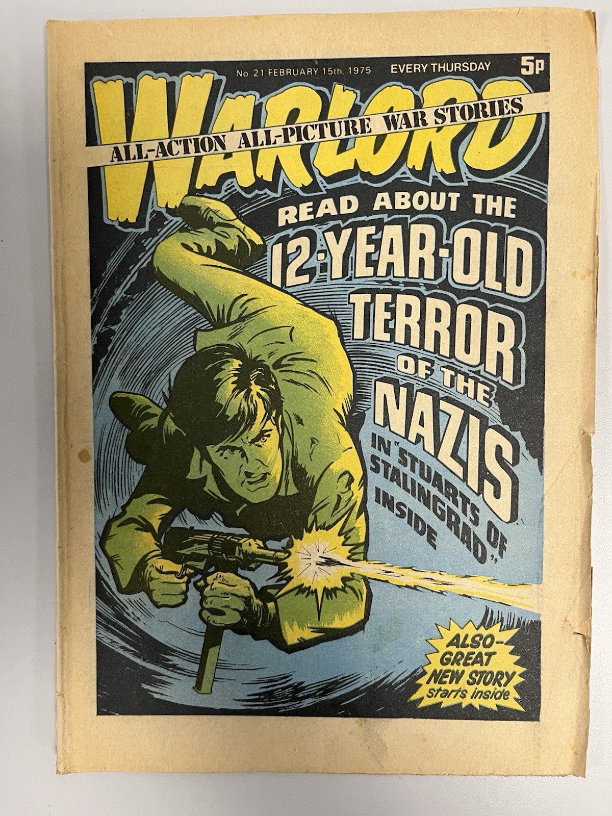 Warlord Comic No# 21 February 15th 1975 FN/VF