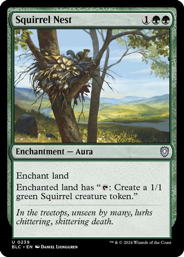 2024 Magic: The Gathering: BLC - Squirrel Nest (#239, U, Lightly Played)