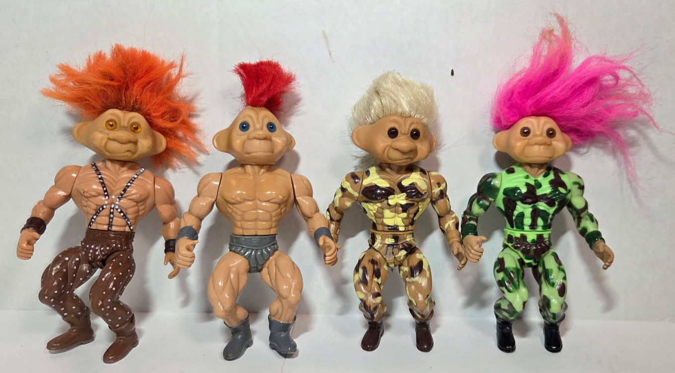 Lotto 4 action figure vintage TNT Troll Force