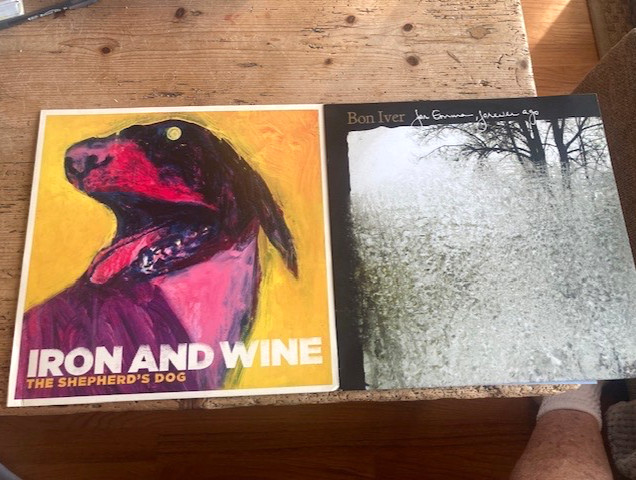 BON IVER FOR EMMA, FOREVER AGO & IRON AND WINE SHEPHERD'S DOG-VINYL RECORDS-EXCE