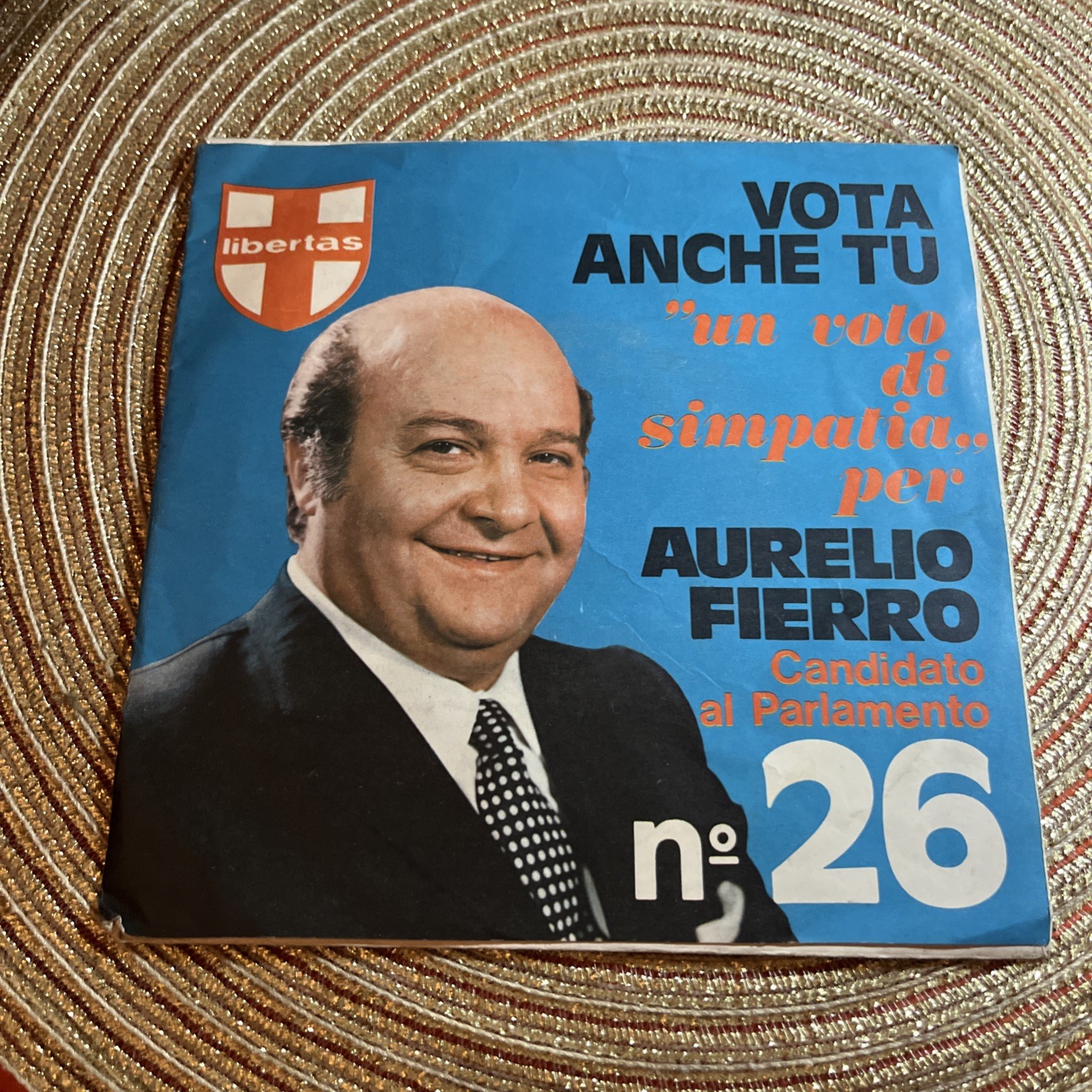 DISCO VINILE 45 GIRI ITA AURELIO FIERRO PARLAMENTO N. 26 VOTA ANCHE TU DEPUTATI