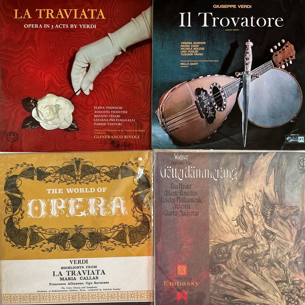 Job Lot  10 Classical  Opera Vinyl LP Records  - Purcell, Wagner, Verdi, Berlioz